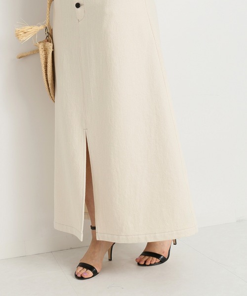 IENA（イエナ）の「ボタンフライトラペーズスカート◆（デニムスカート・レディース・ナチュラル/ブルー系その他・34/36/38/40）」の13枚目の写真