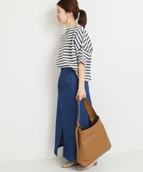 IENA（イエナ）の「ボタンフライトラペーズスカート◆（デニムスカート・レディース・ナチュラル/ブルー系その他・34/36/38/40）」の18枚目の写真