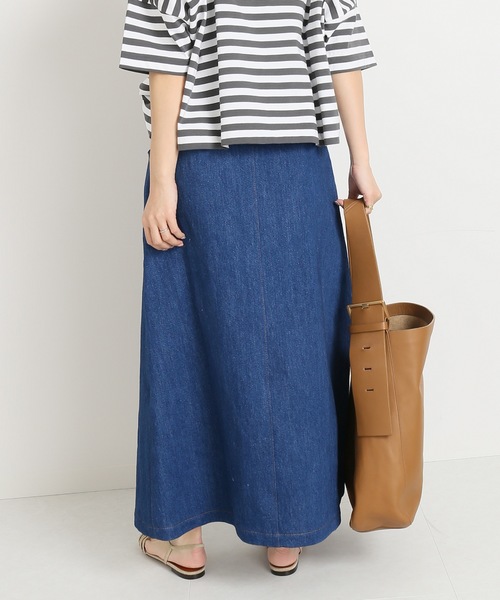 IENA（イエナ）の「ボタンフライトラペーズスカート◆（デニムスカート・レディース・ナチュラル/ブルー系その他・34/36/38/40）」の10枚目の写真