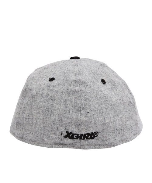 X-girl（エックスガール）の「X-girl EBBETS FIELD UNDERBAR（キャップ・レディース・グレー/ネイビー・7 1/8/7 1/4）」の4枚目の写真