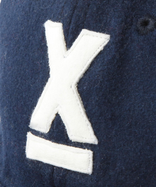 X-girl（エックスガール）の「X-girl EBBETS FIELD UNDERBAR（キャップ・レディース・グレー/ネイビー・7 1/8/7 1/4）」の9枚目の写真