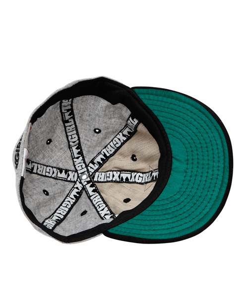 X-girl（エックスガール）の「X-girl EBBETS FIELD UNDERBAR（キャップ・レディース・グレー/ネイビー・7 1/8/7 1/4）」の11枚目の写真