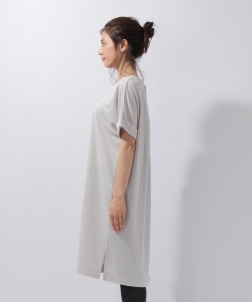 laboratory work（ラボラトリーワーク）の「ポンチＴシャツワンピース（ワンピース・レディース・ライトグレー/ネイビー/グリーン・MEDIUM）」の12枚目の写真