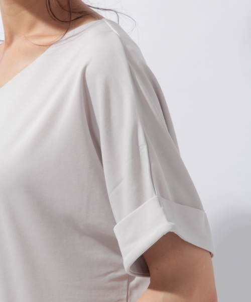 laboratory work（ラボラトリーワーク）の「ポンチＴシャツワンピース（ワンピース・レディース・ライトグレー/ネイビー/グリーン・MEDIUM）」の15枚目の写真