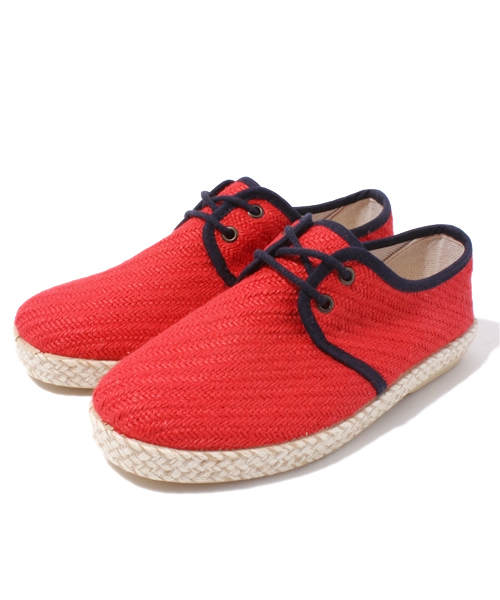 RATTLE TRAP(ラトルトラップ)の「【HIELO別注】ジュートシューズ(モカシン/デッキシューズ・メンズ・ネイビー/レッド/オレンジ/トリコロール・SMALL/MEDIUM/LARGE)」の1枚目の写真