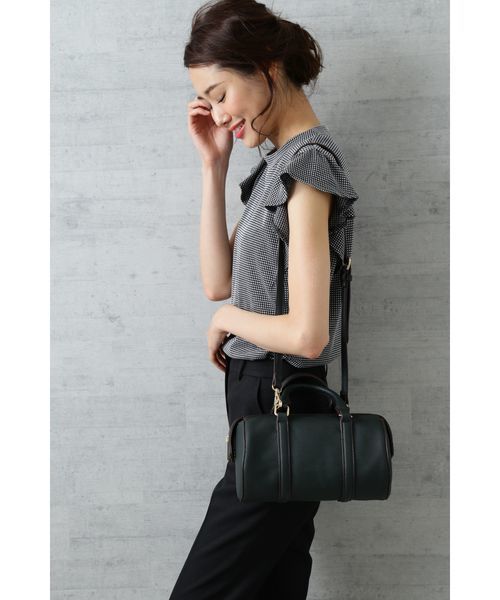 NATURAL BEAUTY BASIC（ナチュラルビューティーベーシック）の「シュリンクラウンドボストン（トートバッグ・レディース・レッド/グリーン/ベージュ系その他・ﾌﾘ-）」の10枚目の写真