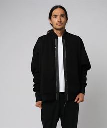 NILoS | NILOS/ニルズ/POLYESTER MESH Seamed Track Jacket/BLACK (640CUM1)(ブルゾン)
