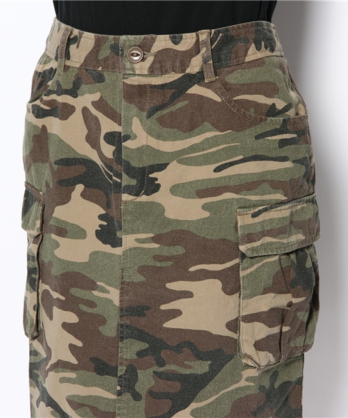 Ray BEAMS（レイビームス）の「Ray BEAMS / カモフラ カーゴ タイトスカート（スカート・レディース・オリーブ・0/1）」の4枚目の写真