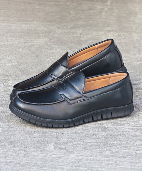 Dedes（デデス）の「Dedes/ スニーカーソールコインローファー(5258)（ローファー・メンズ・ブラック/ダークブラウン/ブラック系その他/キャメル・44/40/41/42/43）」の2枚目の写真