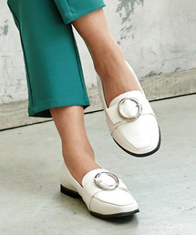 KOBE LETTUCE | サークルバックルスクエアトゥローファーシューズ(ローファー)