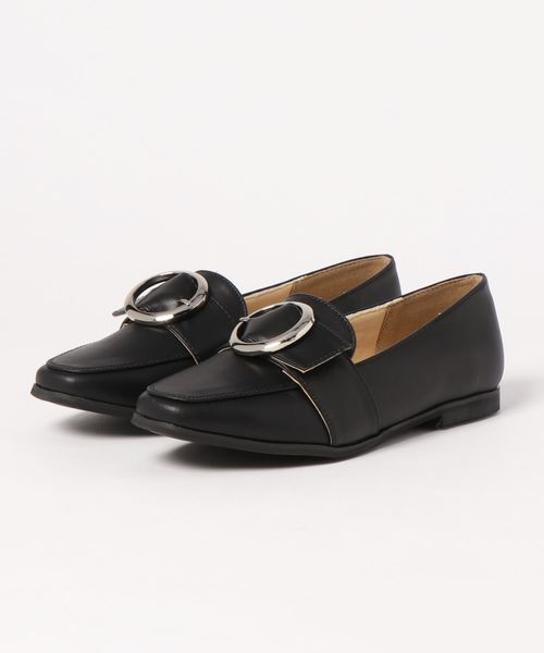 KOBE LETTUCE(コウベレタス)の「サークルバックルスクエアトゥローファーシューズ(ローファー・レディース・ホワイト/ブラック/ブルー系その他/ピンクベージュ・LL/S/M/L)」の13枚目の写真