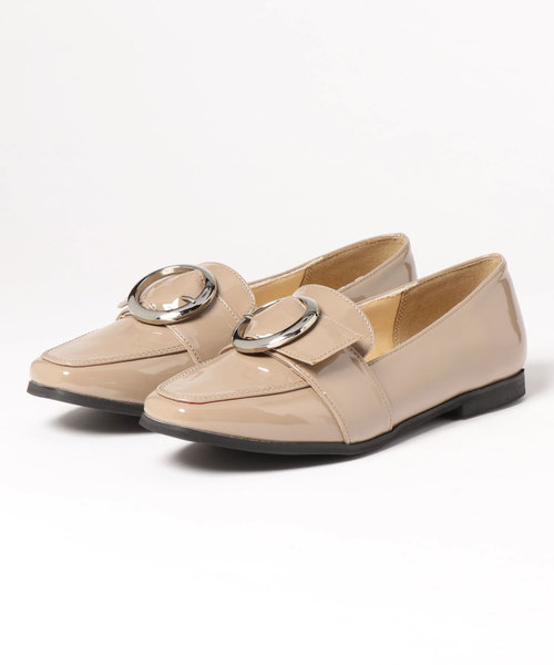 KOBE LETTUCE(コウベレタス)の「サークルバックルスクエアトゥローファーシューズ(ローファー・レディース・ホワイト/ブラック/ブルー系その他/ピンクベージュ・LL/S/M/L)」の17枚目の写真