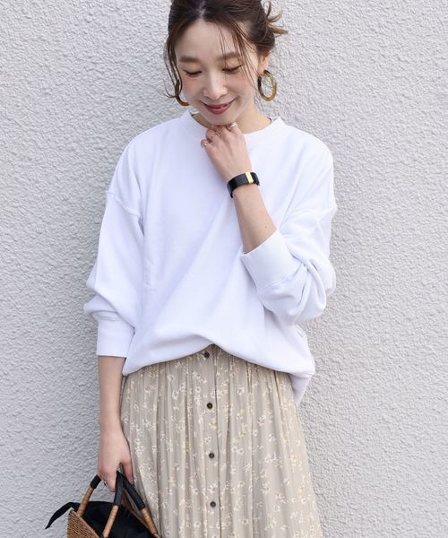 SHIPS（シップス）の「81BRANCA スウェットプルオーバー◇（スウェット・レディース・ネイビー/オフホワイト/ライトグリーン・ONE SIZE）」の10枚目の写真