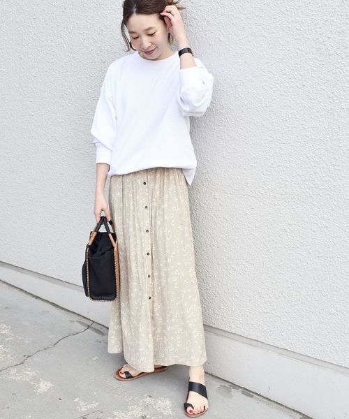 SHIPS（シップス）の「81BRANCA スウェットプルオーバー◇（スウェット・レディース・ネイビー/オフホワイト/ライトグリーン・ONE SIZE）」の6枚目の写真