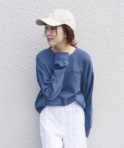 SHIPS（シップス）の「81BRANCA スウェットプルオーバー◇（スウェット・レディース・ネイビー/オフホワイト/ライトグリーン・ONE SIZE）」の12枚目の写真