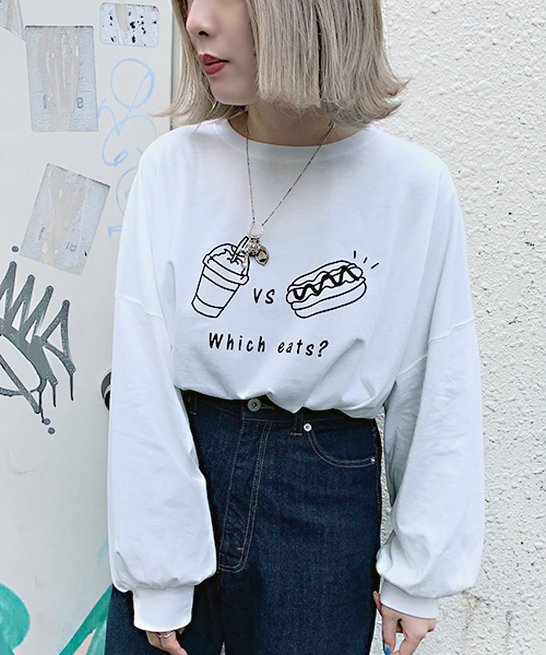 apres jour(アプレジュール)の「袖ボリュームプリントロンT【ZOZOTOWN限定アイテム】(Tシャツ/カットソー・レディース・ベージュ/オフホワイト/サックスブルー/その他・フリー)」の8枚目の写真