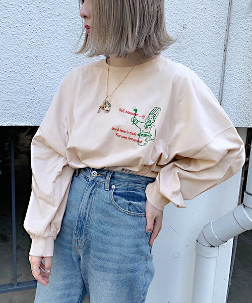 apres jour(アプレジュール)の「袖ボリュームプリントロンT【ZOZOTOWN限定アイテム】(Tシャツ/カットソー・レディース・ベージュ/オフホワイト/サックスブルー/その他・フリー)」の13枚目の写真