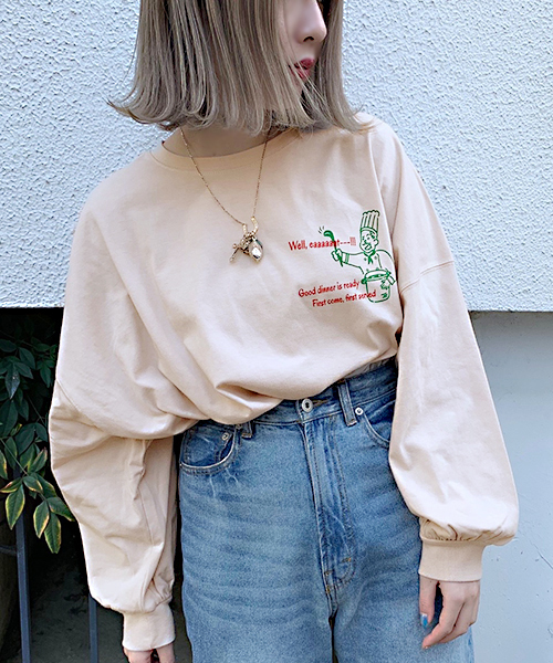 apres jour(アプレジュール)の「袖ボリュームプリントロンT【ZOZOTOWN限定アイテム】(Tシャツ/カットソー・レディース・ベージュ/オフホワイト/サックスブルー/その他・フリー)」の14枚目の写真