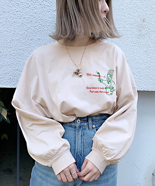 apres jour(アプレジュール)の「袖ボリュームプリントロンT【ZOZOTOWN限定アイテム】(Tシャツ/カットソー・レディース・ベージュ/オフホワイト/サックスブルー/その他・フリー)」の15枚目の写真