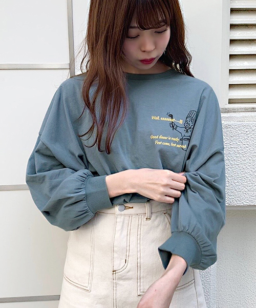 apres jour(アプレジュール)の「袖ボリュームプリントロンT【ZOZOTOWN限定アイテム】(Tシャツ/カットソー・レディース・ベージュ/オフホワイト/サックスブルー/その他・フリー)」の21枚目の写真