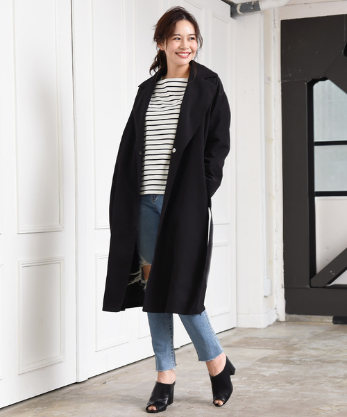 Luz Llena(ラズレナ)の「バルーンスリーブボーダーTOPS(Tシャツ/カットソー・レディース・ブラック/ベージュ・MEDIUM)」の8枚目の写真