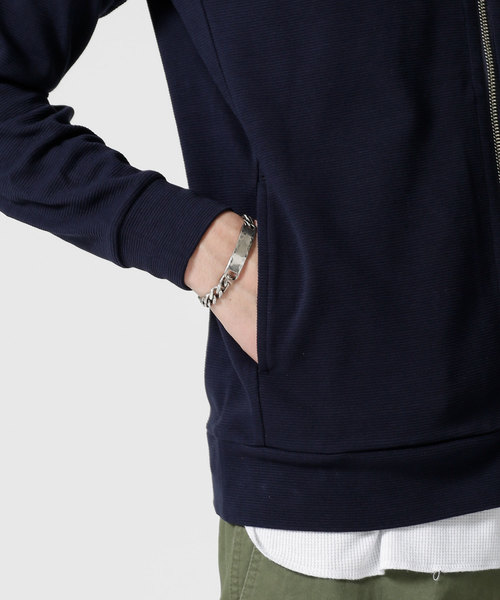 NANO universe（ナノユニバース）の「マイクロワッフルＺＩＰカットカーディガン（ブルゾン・メンズ・トップグレー/ネイビー/オリーブ/クリーム・X-LARGE/SMALL/LARGE/MEDIUM）」の5枚目の写真