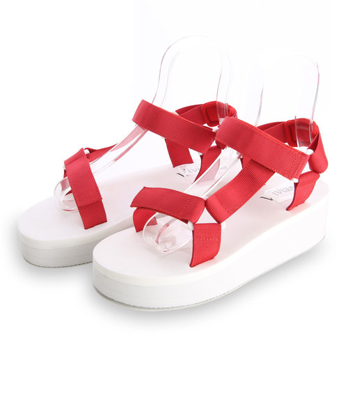 VIVIAN(ヴィヴィアン)の「ベルクロスポーツ厚底サンダル(サンダル・レディース・レッド/ブラック/グレー/カーキ/ネイビー/ホワイト・M/LL/SS/S/L)」の17枚目の写真