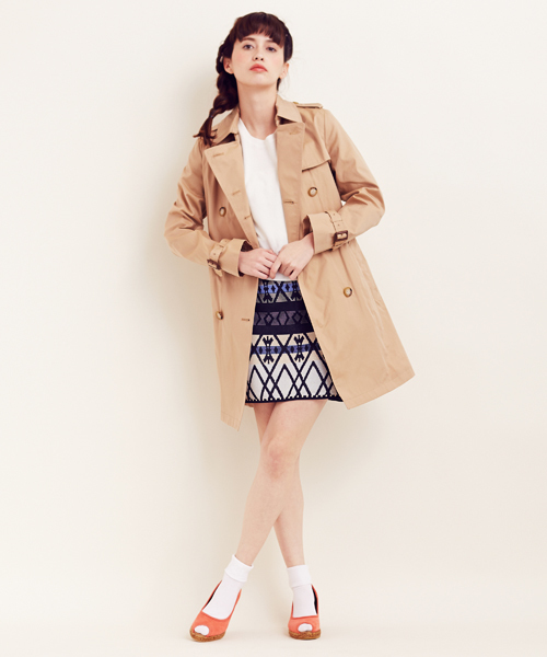 Another Edition（アナザーエディション）の「AE[A] C CHKライナー トレンチ（トレンチコート・レディース・ベージュ/ネイビー・SMALL/MEDIUM）」の16枚目の写真