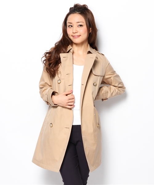 Another Edition（アナザーエディション）の「AE[A] C CHKライナー トレンチ（トレンチコート・レディース・ベージュ/ネイビー・SMALL/MEDIUM）」の6枚目の写真