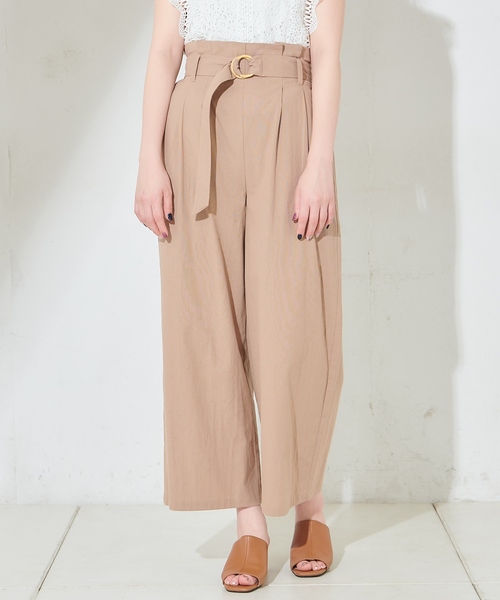 natural couture（ナチュラルクチュール）の「ウッド調丸カンベルトワイドパンツ（その他パンツ・レディース・ブラック/ベージュ/カーキ/ベージュ系その他/オレンジ系その他/ライトベージュ・FREE）」の22枚目の写真