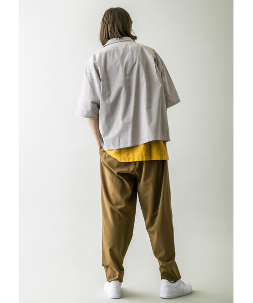 MONKEY TIME（モンキータイム）の「＜monkey time＞ OX STRIPE CROPPED OPEN SHIRT/クロップドシャツ（シャツ/ブラウス・メンズ・ブラック/ダークブラウン/ライラック・SMALL/MEDIUM/LARGE/X-LARGE）」の21枚目の写真