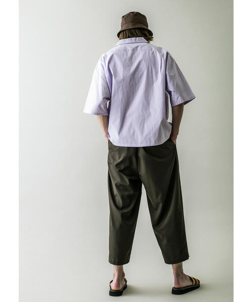 MONKEY TIME（モンキータイム）の「＜monkey time＞ OX STRIPE CROPPED OPEN SHIRT/クロップドシャツ（シャツ/ブラウス・メンズ・ブラック/ダークブラウン/ライラック・SMALL/MEDIUM/LARGE/X-LARGE）」の18枚目の写真