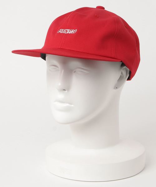 坩堝(ルツボ)の「【坩堝】SCRIPT CORDURA TWILL 6PANEL CAP(キャップ)」|レッド