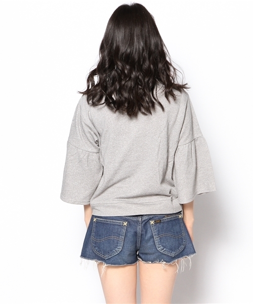 mystic（ミスティック）の「裏毛ワッフル袖プルオーバー（Tシャツ/カットソー・レディース・ブルー/グレー/アイボリー・ﾌﾘ-）」の9枚目の写真