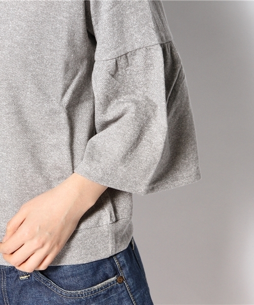 mystic（ミスティック）の「裏毛ワッフル袖プルオーバー（Tシャツ/カットソー・レディース・ブルー/グレー/アイボリー・ﾌﾘ-）」の11枚目の写真