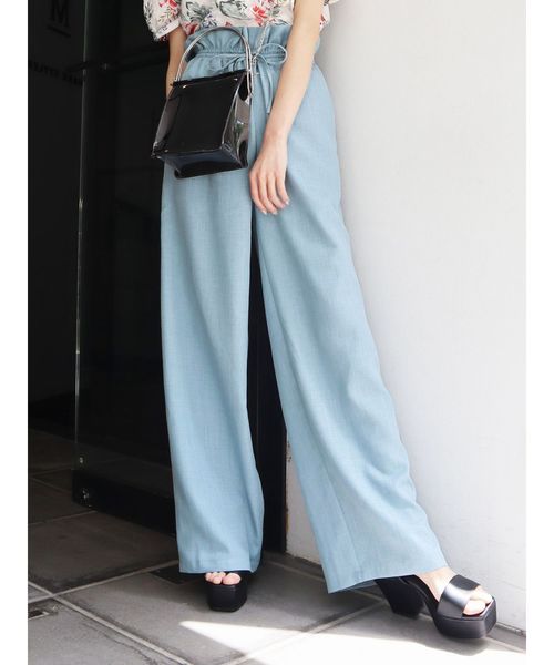 EMODA(エモダ)の「デニムライクストリングパンツ(その他パンツ・レディース・ライトブルー/ブラック/ブラウン・SMALL/MEDIUM)」の1枚目の写真