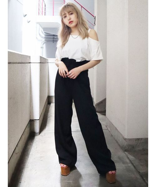 EMODA(エモダ)の「デニムライクストリングパンツ(その他パンツ・レディース・ライトブルー/ブラック/ブラウン・SMALL/MEDIUM)」の13枚目の写真