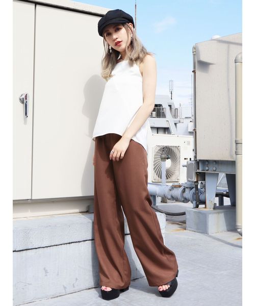 EMODA(エモダ)の「デニムライクストリングパンツ(その他パンツ・レディース・ライトブルー/ブラック/ブラウン・SMALL/MEDIUM)」の14枚目の写真