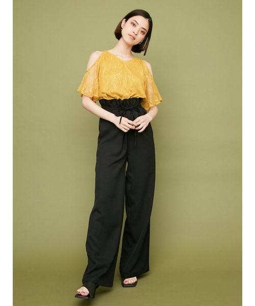 EMODA(エモダ)の「デニムライクストリングパンツ(その他パンツ・レディース・ライトブルー/ブラック/ブラウン・SMALL/MEDIUM)」の16枚目の写真