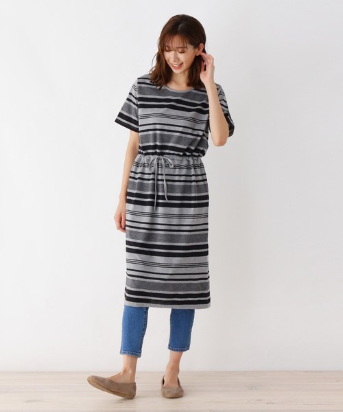 コットン混ランダムボーダーtシャツワンピ ワンピース Shoo La Rue シューラルー のファッション ワンピース Shoo La Rue シューラルー のワンピース コットン混ランダムボーダーtシャツワンピ C62 19 02 をセール価格で購入できます Shoo La Rue