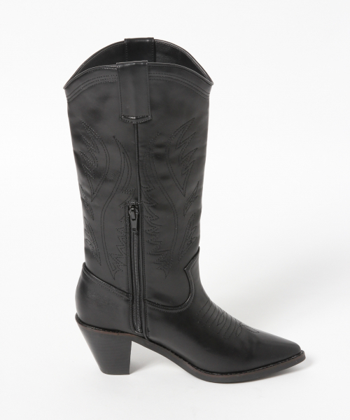 LOWRYS FARM（ローリーズファーム）の「ウエスタンブーツ　851960（ブーツ・レディース・ブラック/ブラウン・MEDIUM/LARGE）」の5枚目の写真