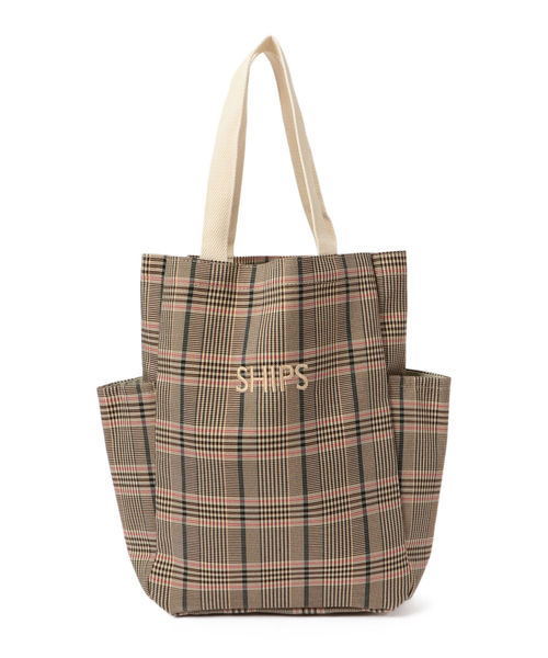 SHIPS（シップス）の「チェックA4サイドポケットトート（トート