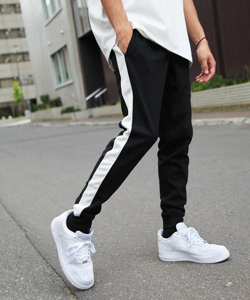 ZIP FIVE（ジップファイブ）の「【ZIP FIVE】ストレッチジョガーラインジャージパンツ（その他パンツ・レディース・ブラック/ネイビー/グレー/カーキ/ブラック×ホワイト/ブラック×ブラック/ブラック×グリーン/チャコール/ブラック×ブルー/ブラック系・SMALL/MEDIUM/LARGE/X-LARGE）」の14枚目の写真