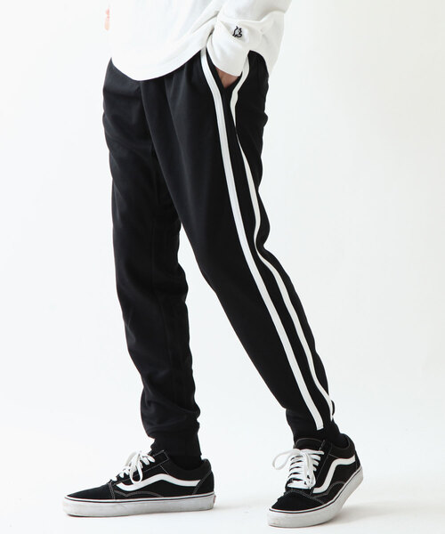 ZIP FIVE（ジップファイブ）の「【ZIP FIVE】ストレッチジョガーラインジャージパンツ（その他パンツ・レディース・ブラック/ネイビー/グレー/カーキ/ブラック×ホワイト/ブラック×ブラック/ブラック×グリーン/チャコール/ブラック×ブルー/ブラック系・SMALL/MEDIUM/LARGE/X-LARGE）」の12枚目の写真