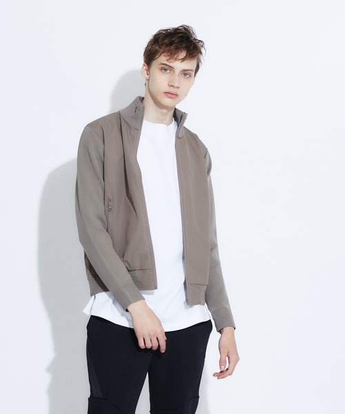 ABAHOUSE（アバハウス）の「コンビトラックブルゾン（ブルゾン・メンズ・ブラック/ベージュ・44/46/48）」の2枚目の写真