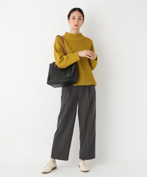 GLOBAL WORK（グローバルワーク）の「あったか美(うつく)シルエットワイドパンツ/849654（その他パンツ・レディース・オフホワイト/チャコールグレー/ネイビー/ベージュ・SMALL/LARGE/MEDIUM/X-LARGE/XX-LARGE）」の14枚目の写真