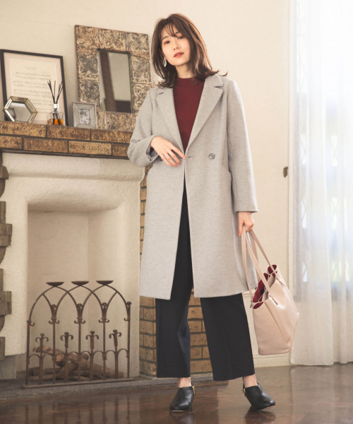 GLOBAL WORK（グローバルワーク）の「あったか美(うつく)シルエットワイドパンツ/849654（その他パンツ・レディース・オフホワイト/チャコールグレー/ネイビー/ベージュ・SMALL/LARGE/MEDIUM/X-LARGE/XX-LARGE）」の5枚目の写真