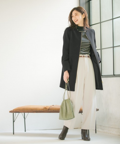 GLOBAL WORK（グローバルワーク）の「あったか美(うつく)シルエットワイドパンツ/849654（その他パンツ・レディース・オフホワイト/チャコールグレー/ネイビー/ベージュ・SMALL/LARGE/MEDIUM/X-LARGE/XX-LARGE）」の10枚目の写真