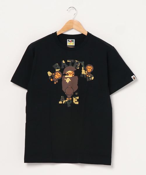 A BATHING APE(アベイシングエイプ)の「1ST CAMO COLLEGE MILO TEE M(Tシャツ/カットソー)」|ブラック×イエロー