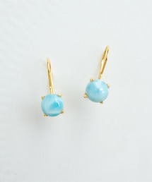 【Meach.】Silver925/K18GP天然石のシンプルフックピアス